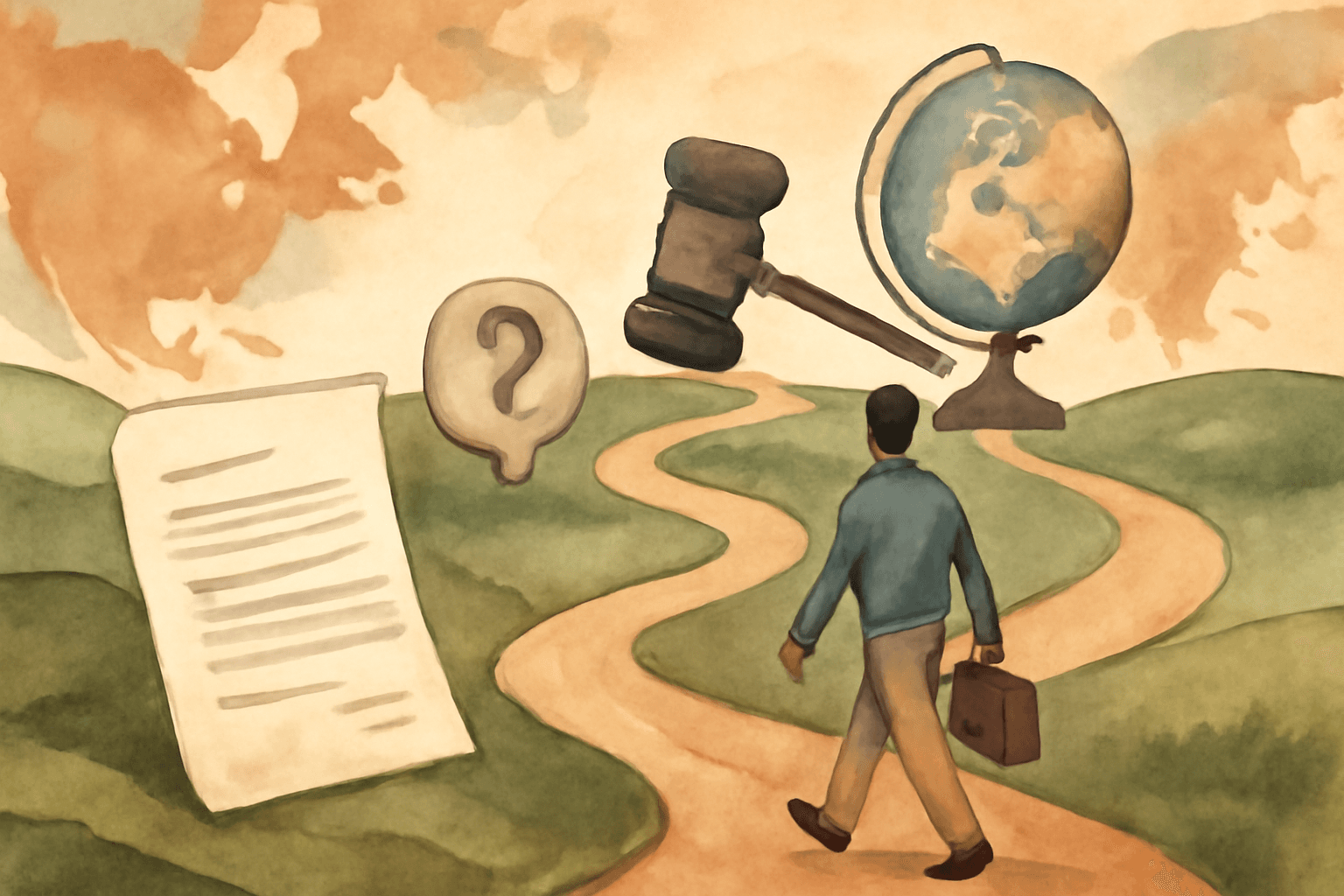 Illustration highlighting the challenges of hiring foreign contractors.