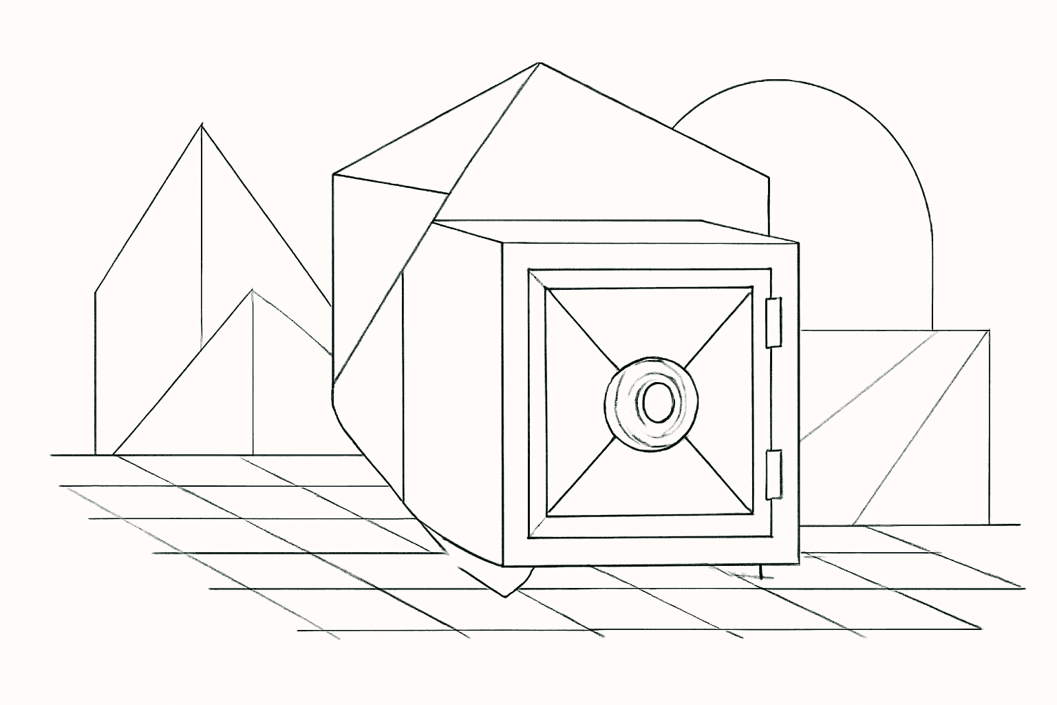 Illustration emphasizing the importance of security for W-9 forms.